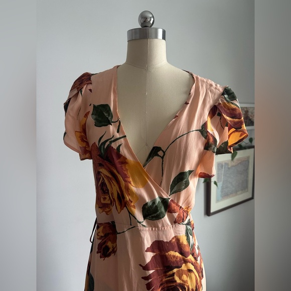 Christy Dawn Rose Mini Wrap Dress size 2 - Picture 6 of 13